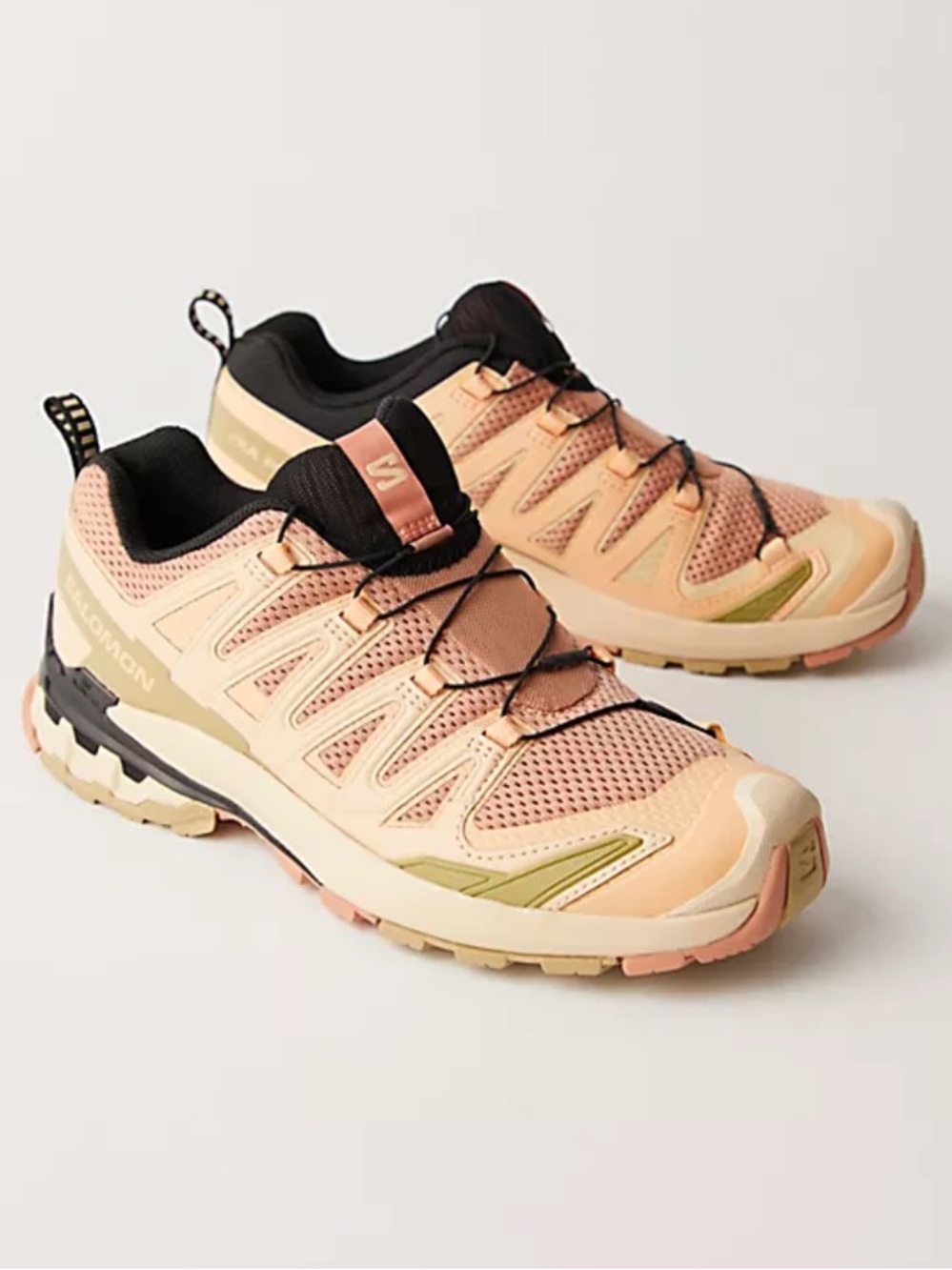 Salomon Women’s Trail Sneakers — Peach & Black